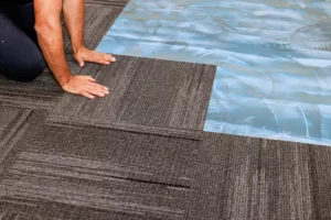 carpet tiles installed in a Dubai office by SPC Source